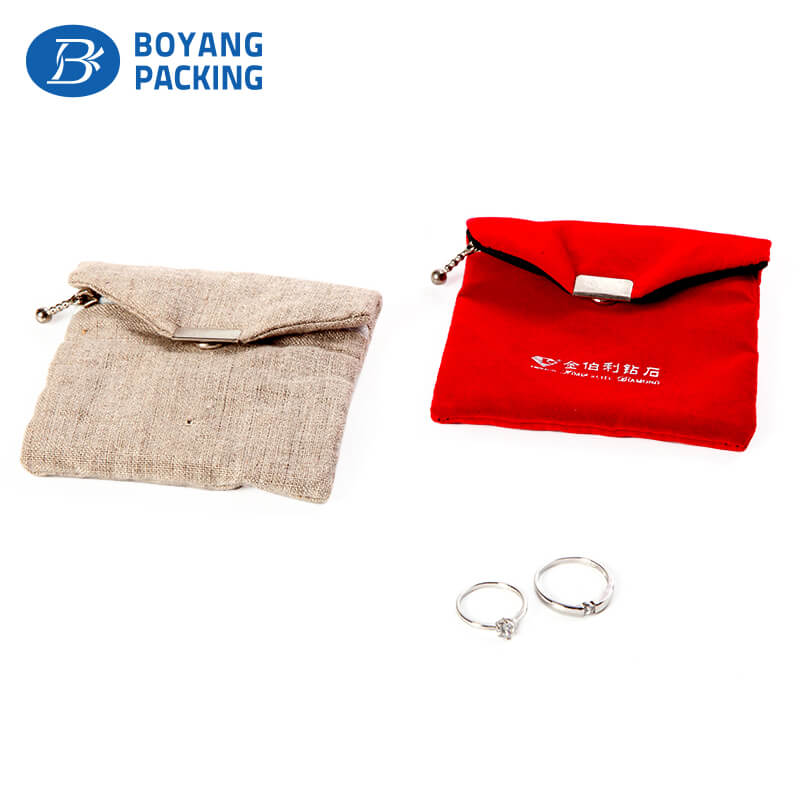 Envelope velvet pouch for jewelry, velvet jewelry factory