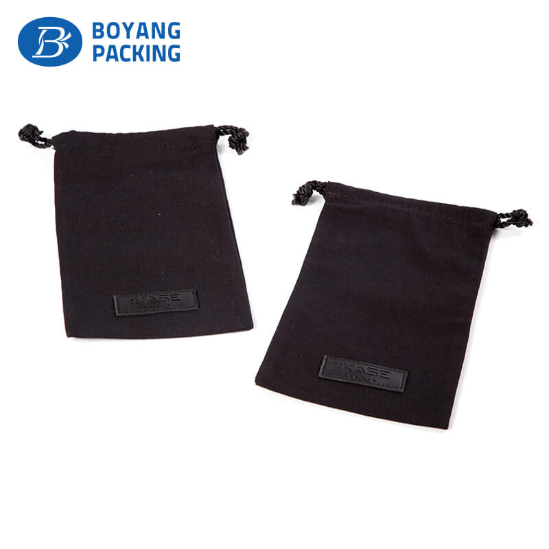 Rich experience custom drawstring canvas pouch factory