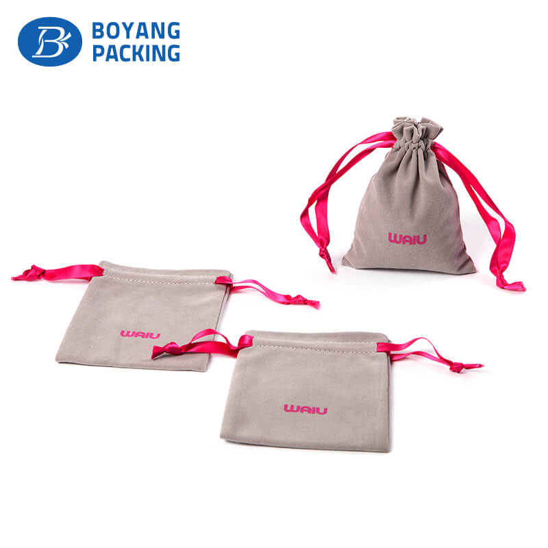 Custom printed velvet pouches with logo manufacturer