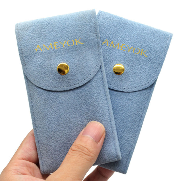 Portable Premium Flannelette Fabric Custom Travel Suede Velvet Felt Pouch Bags