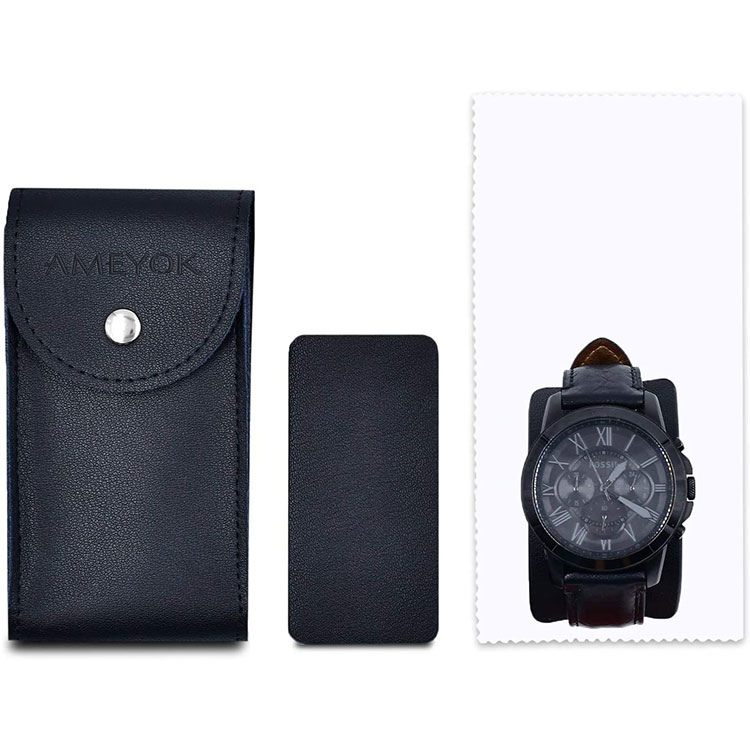 Newest High Quality Customized Watch Storage Bag Travel Leather Pouches Embossed Watch Pouch