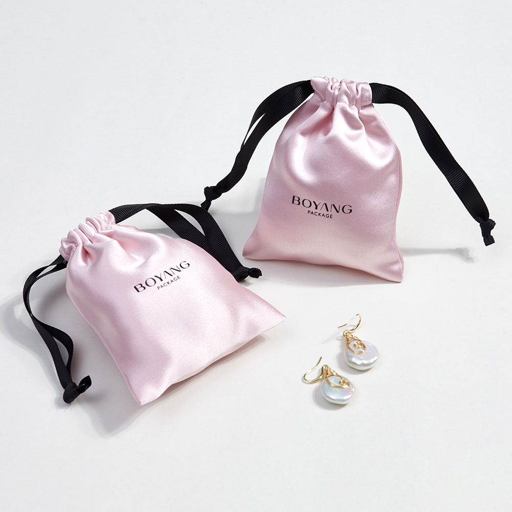custom silk jewellery packaging bag
