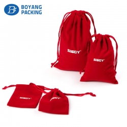 Red large velvet bags pouches, dust pouch supplier