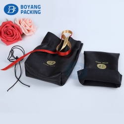jewelry bags wholesale drawstring,Leather pouch factory.