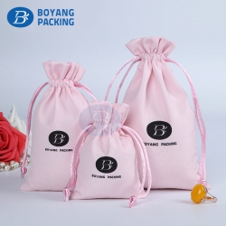 Satin drawstring pouch jewelry bag, custom drawstring pouch factory