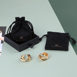 Luxury Drawstring Small Earring Velvet Packaging Pouch Jewelry Bag Custom Logo