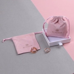 ODM OEM Small Gift Pouch Custom Logo Drawstring Velvet Jewelry Bag