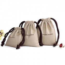 High quality custom organic cotton bag recycled small cotton drawstring bag