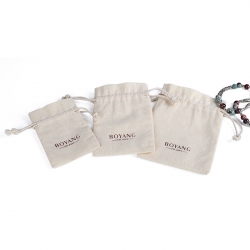 Wholesale drawstring cotton muslin bags with printed logo
