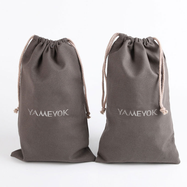 Fashion Design Large Eco Friendly Muslin Gift Pouch Custom Logo Cotton Drawstring Bag
