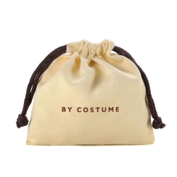 Natural organic recycled cotton drawstring bags pouches custom logo