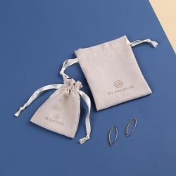 Valentine's Day custom logo luxury velvet jewelry packaging pouch bags