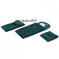 Designer luxury green single watch bag portable travel velvet watch pouch for men