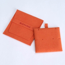 High quality luxury custom gift packing bag microfiber suede jewelry pouch bag