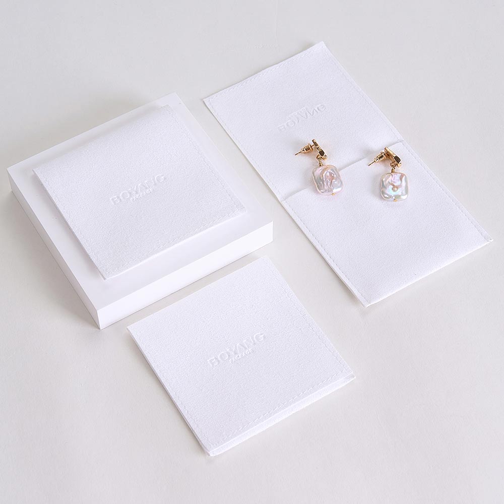 Luxurious jewellery bag custom jewelry envelope microfiber pouch with logo
