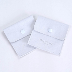 Wholesale button earrings jewellery pouch custom print microfiber jewelry pouch bag
