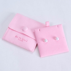 Manufacturer little jewellery packing bag pink custom microfiber jewelry pouches insert pad