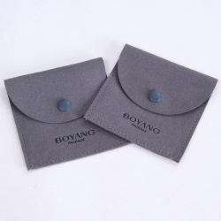  Top Quality Custom Jewelry Microfiber Pouch Gift Bags Button with Logo