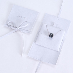 Professional Custom Logo Jewellery Package Small Microfiber Bag Envelope Gift Jewelry Pouch
