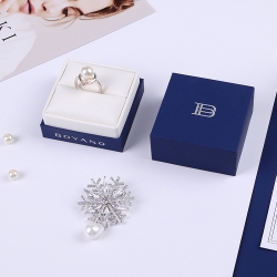 Blue factory direct supply personalized custom wedding ring gift box