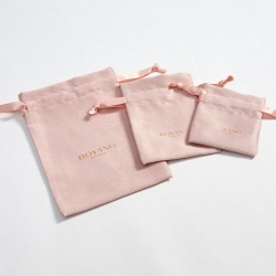 Wholesale Custom High Quality Pouch Logo Personalised Small Luxury Printed Jewelry Suede Bag