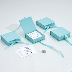 Accept sample design wholesale jewelry box custom with ribbon