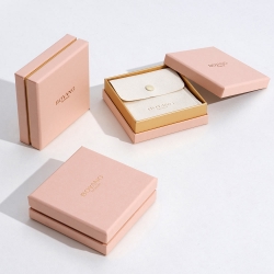 Low price pink small present gift ring necklace bracelet paper jewelry box for packaging